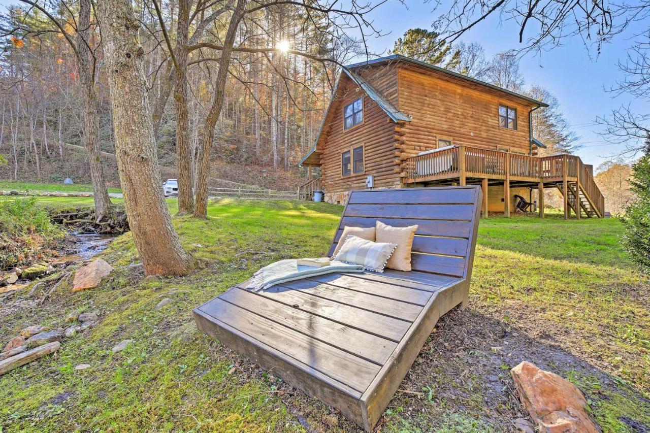 Willa Creekside Bryson City Cabin With Private Hot Tub Zewnętrze zdjęcie